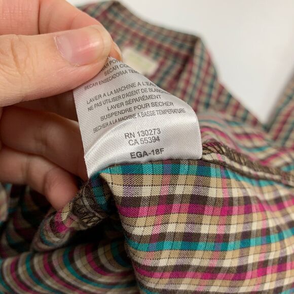 Wrangler Shirt Womens S Small Plaid As Real As Pearl Snap Button Western Pocket - Picture 11 of 13